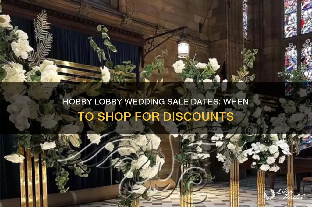 when does hobby lobby wedding go on sale