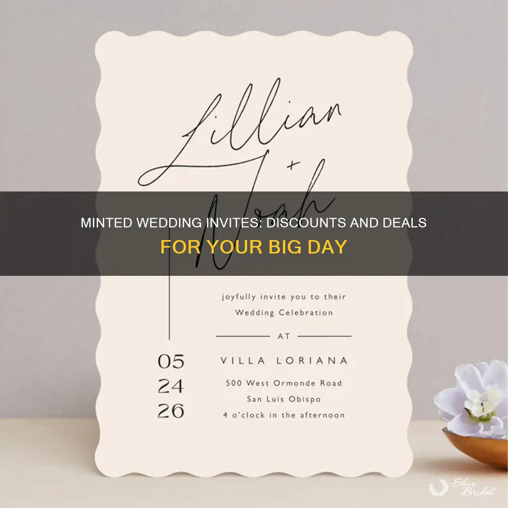 when does minted have discounts on wedding invitations