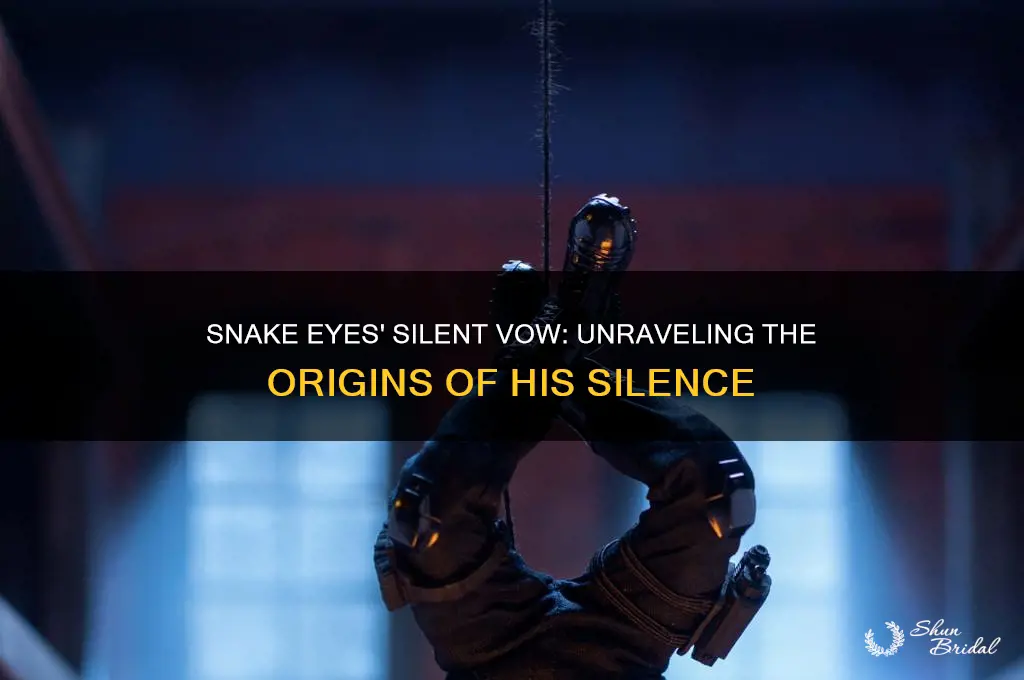 when does snake eyes take a vow of silence
