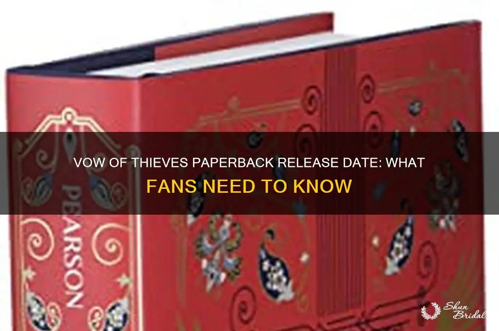 when does vow of thieves come out in paperback