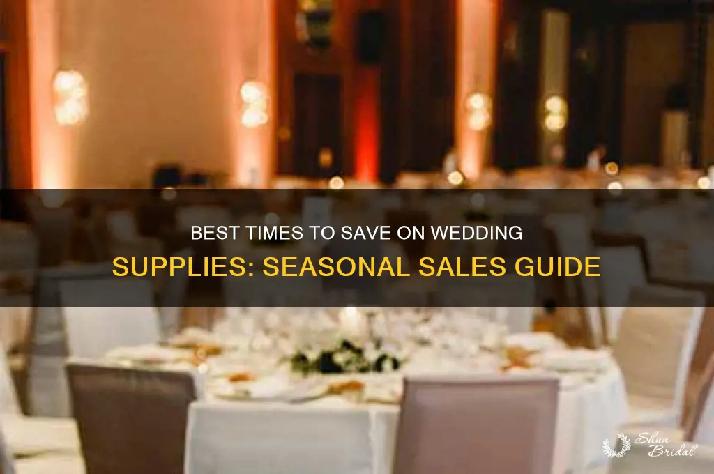 when does wedding stuff go on sale