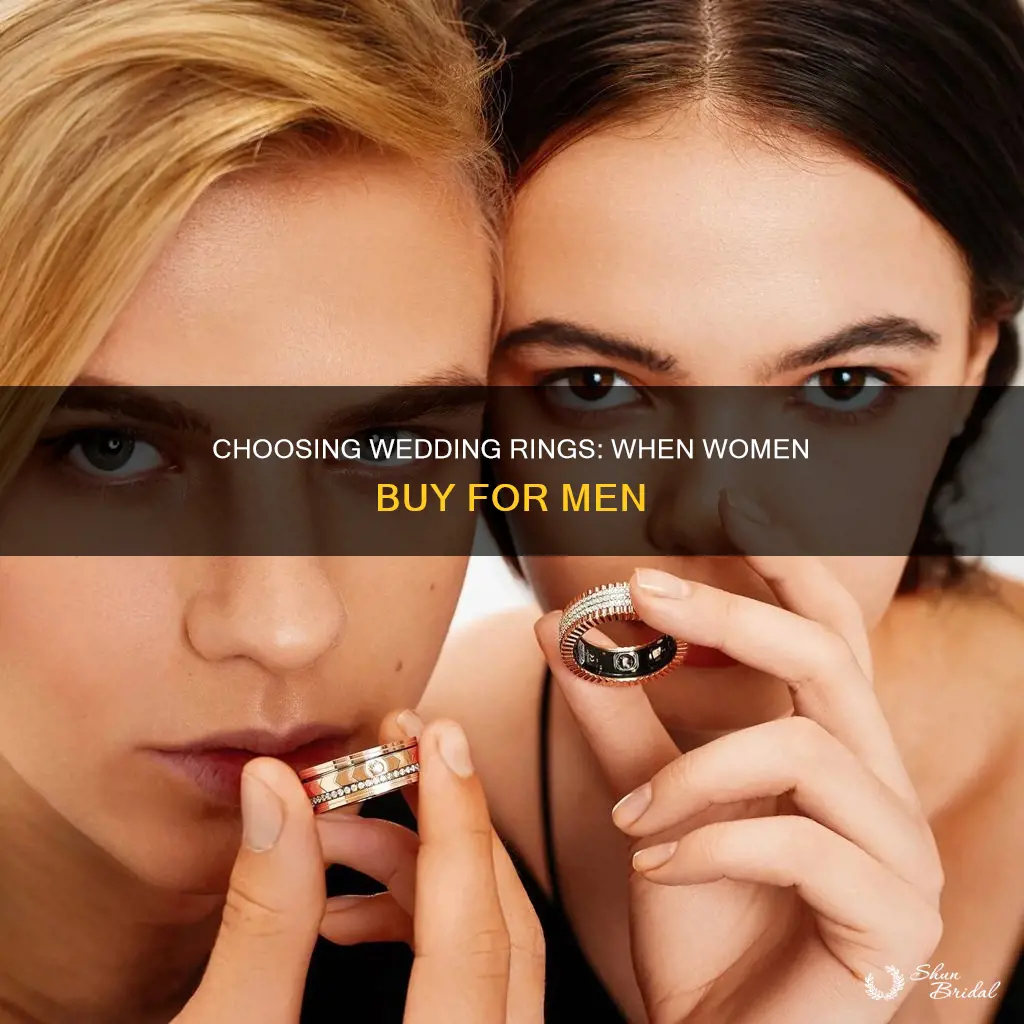 when does women buy men wedding ring