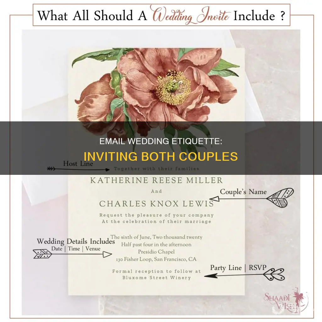 when email wedding invitation do you email both couples