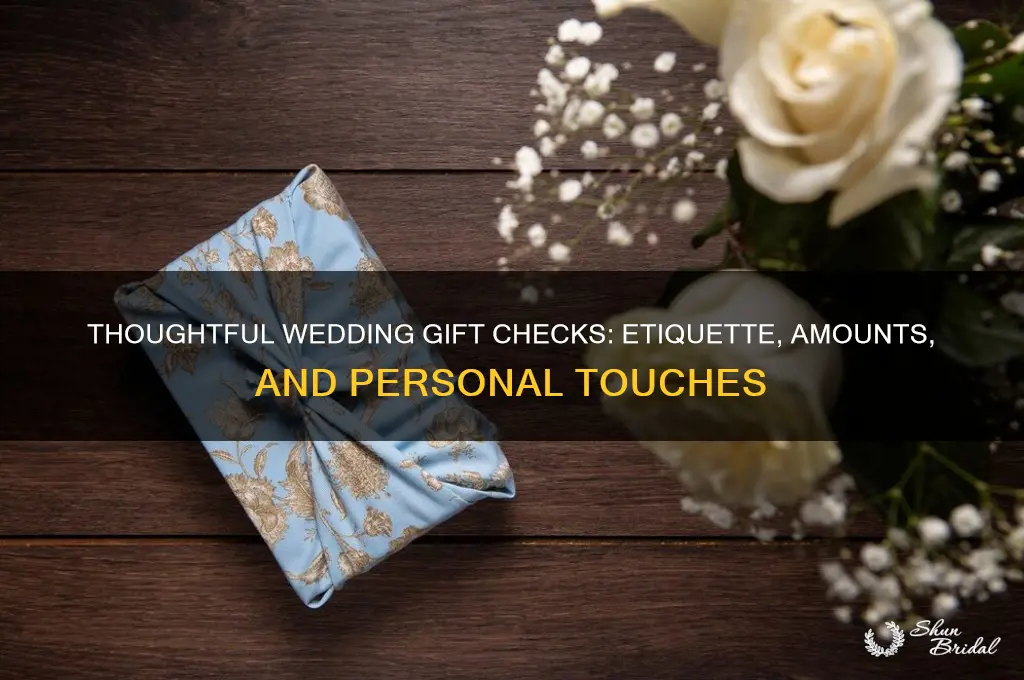 when giving a check for wedding gift