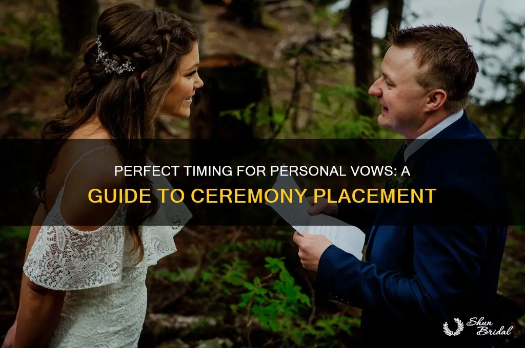 when in a ceremony do you say personal vows