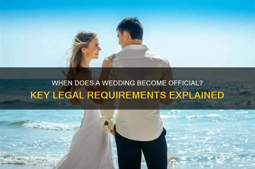 when is a wedding official