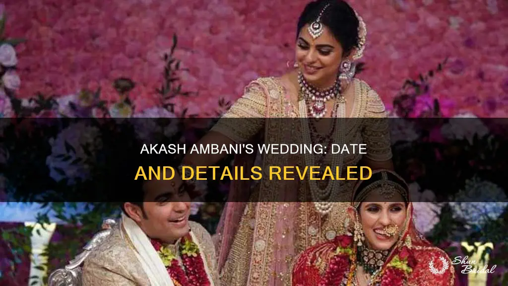 when is akash ambani wedding date