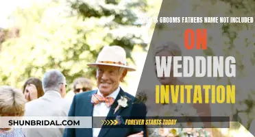 Groom's Father's Name: When to Exclude on Wedding Invites