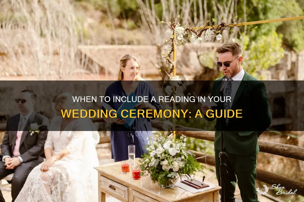 when is the reading duribg a wedding ceremony