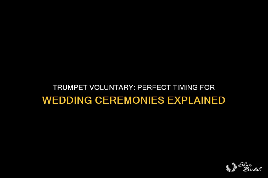 when is trumpet voluntary played at a wedding