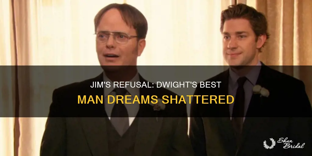 when jim tells dwight he cant be the best man