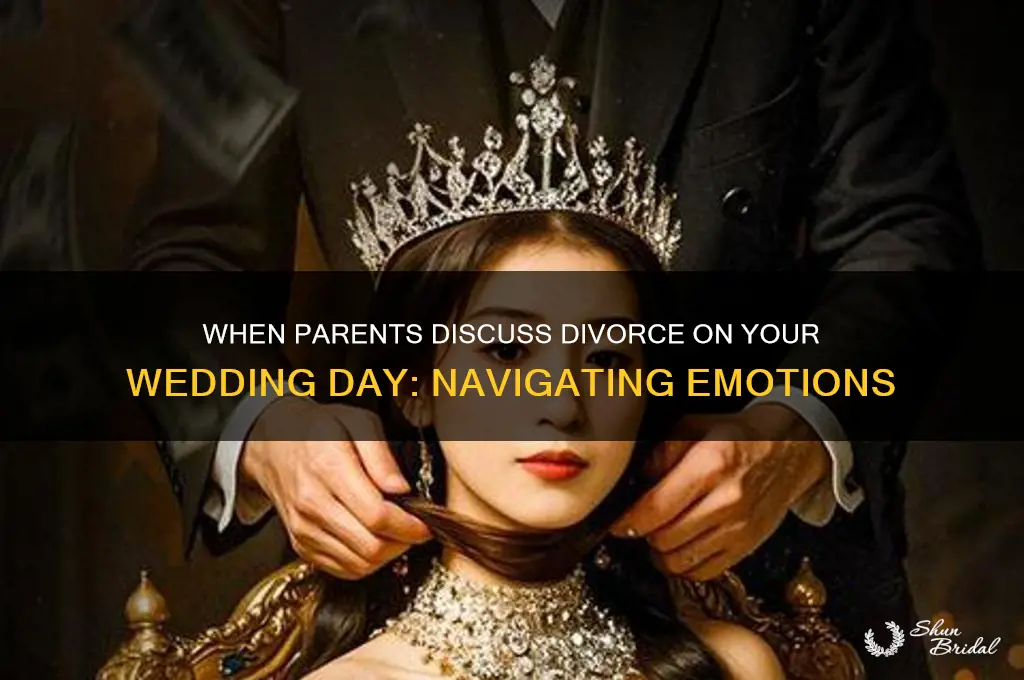 when parents talk of divorce on your wedding day
