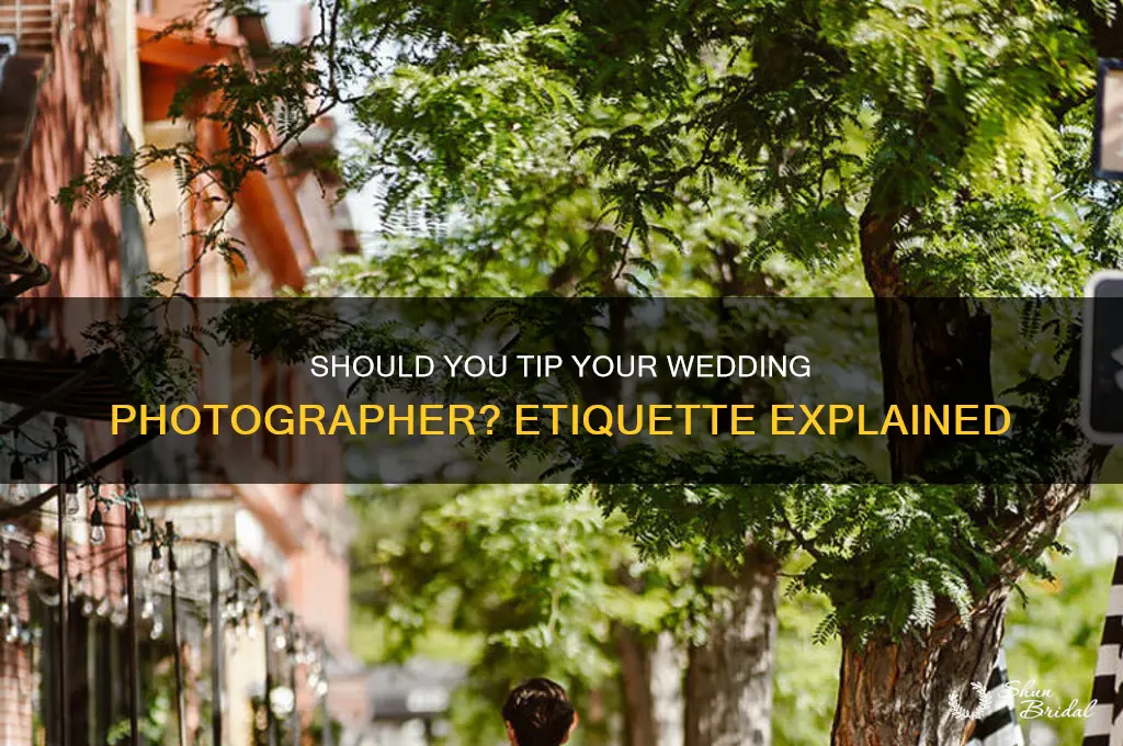 when pay photographer tip wedding