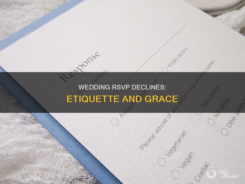 when rsvp to wedding declinining etiquette