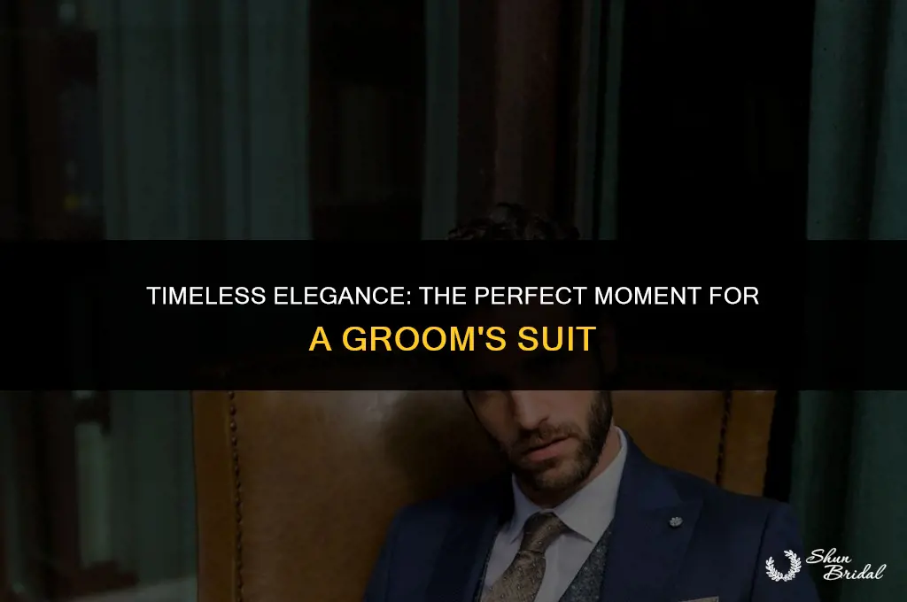 when should groom get suit