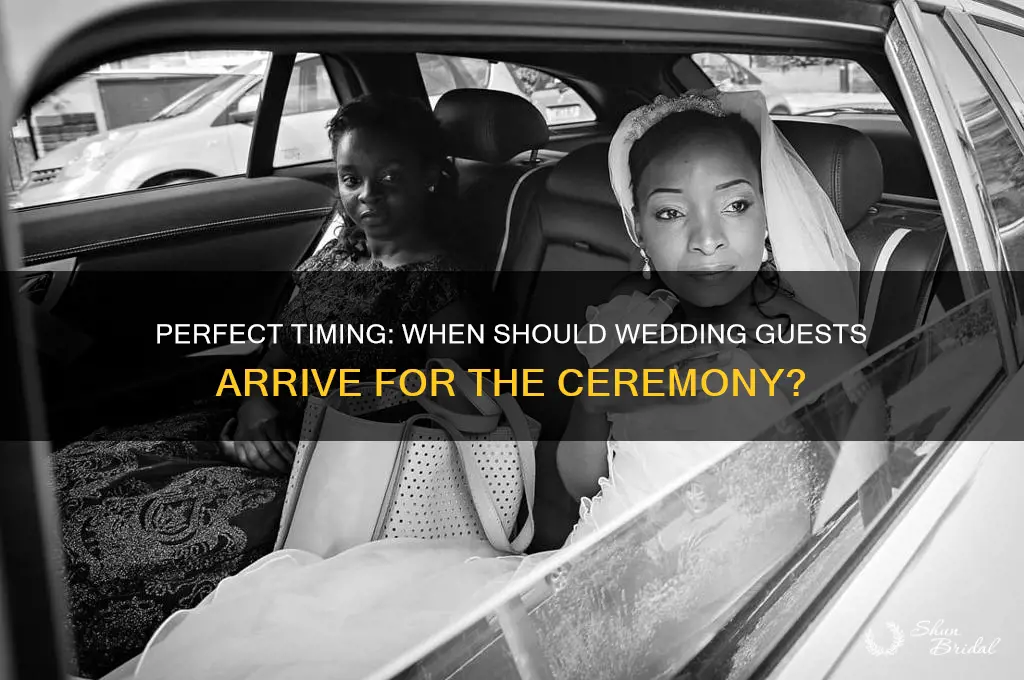 when should guests arrive for wedding ceremony