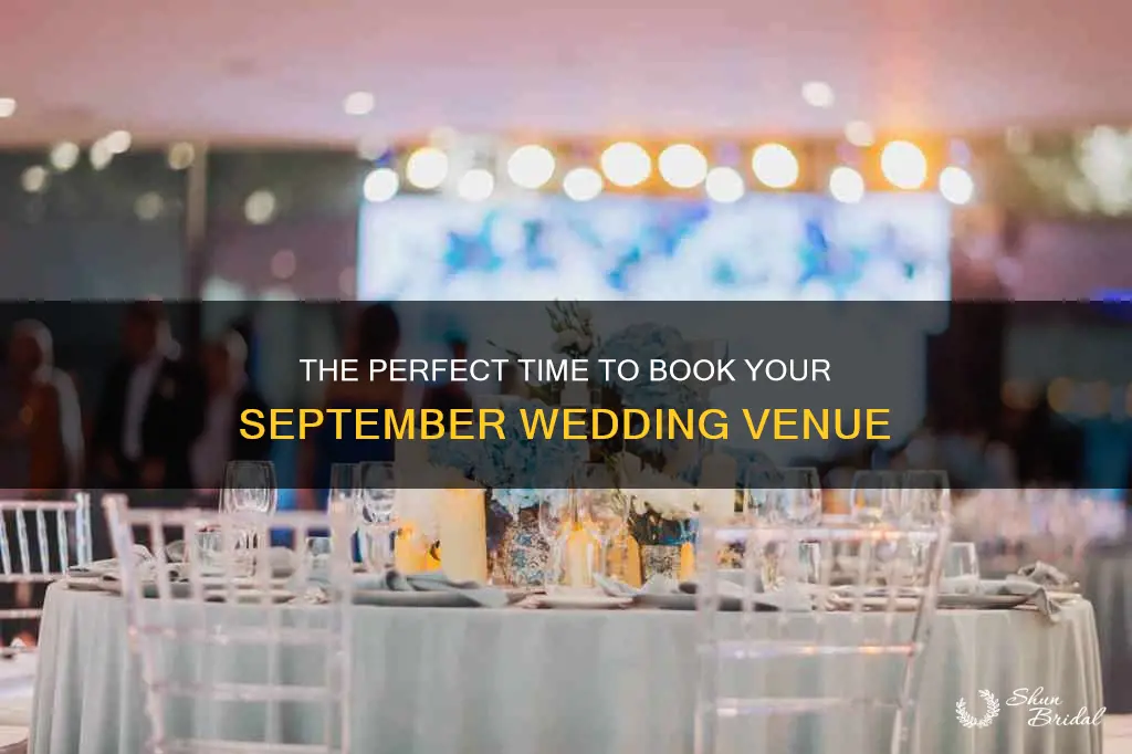when should I book my wedding venue for september
