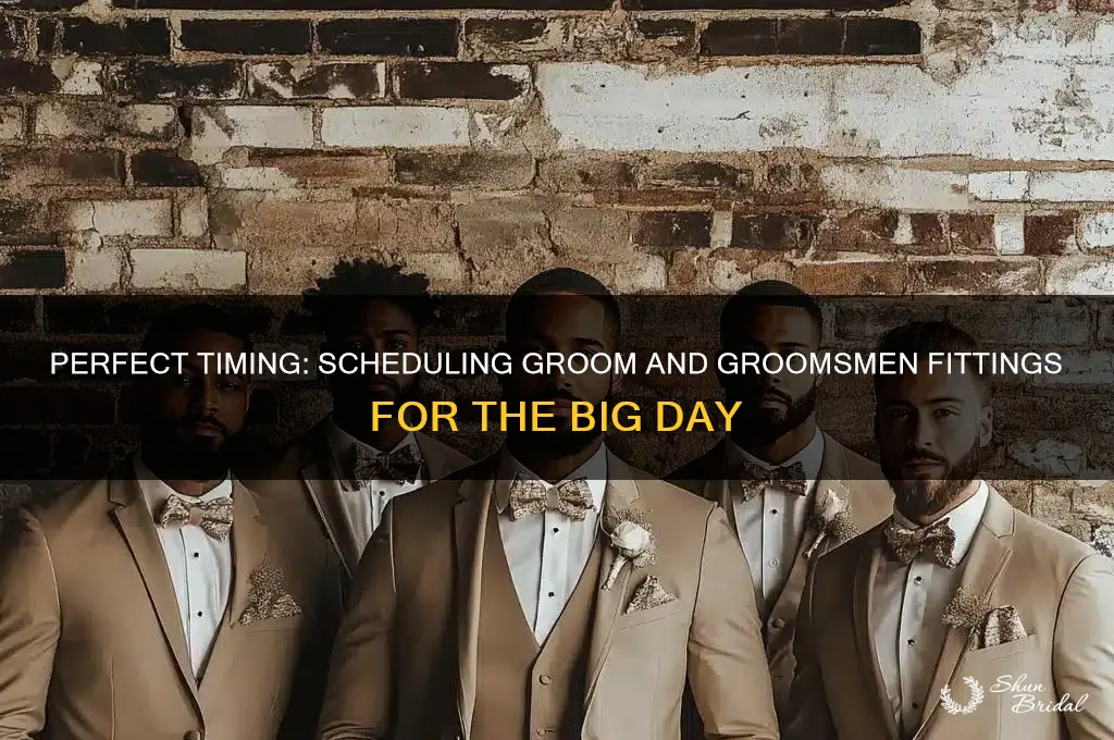 when should i schedule fittings for groom and groomsmen