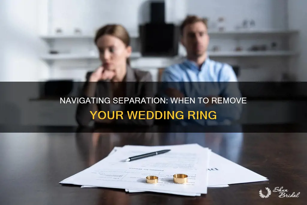 when should I take off my wedding ring after separation