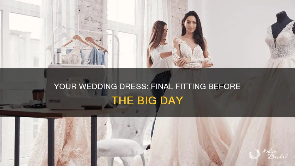 when should my wedding dress last fitting be