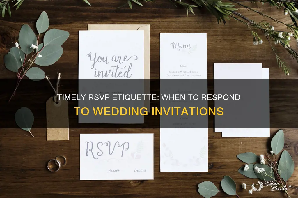 when should people respond to a wedding inviute by