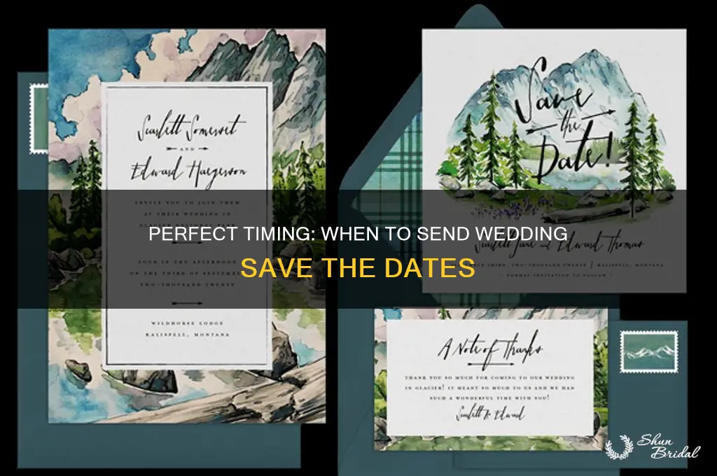 when should save the dates go out for a wedding