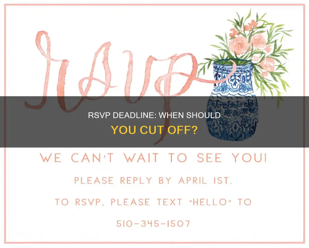 when should the rsvp cut off for the wedding be