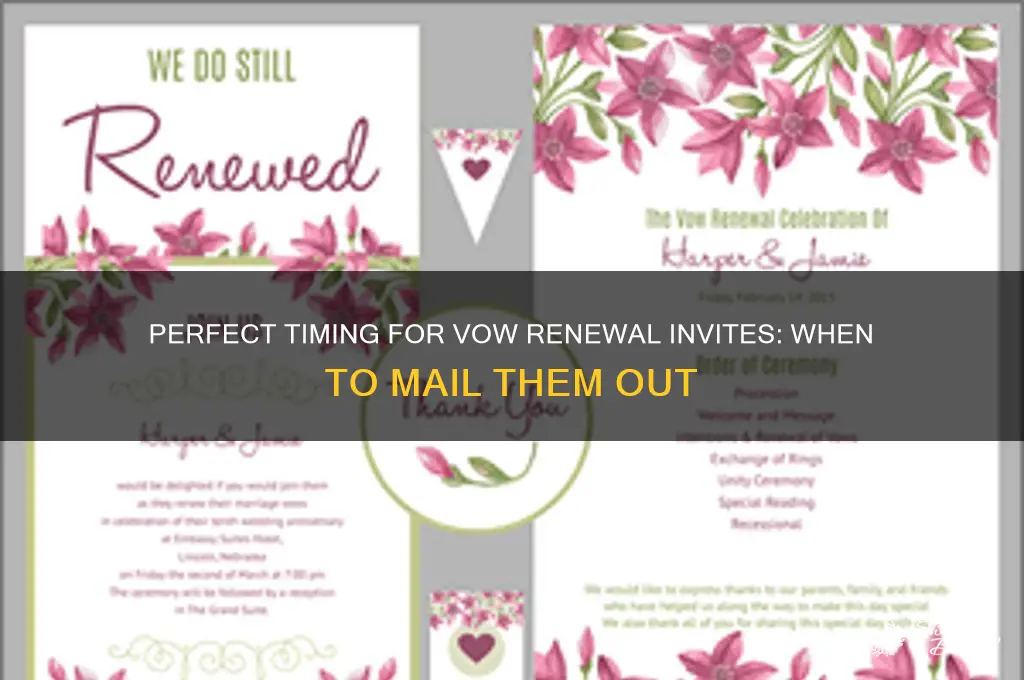 when should vow renewal invites be mailed