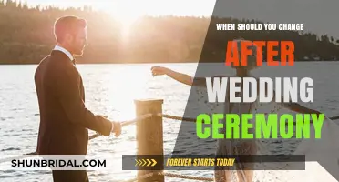 Perfect Timing: When to Change Outfits After Your Wedding Ceremony