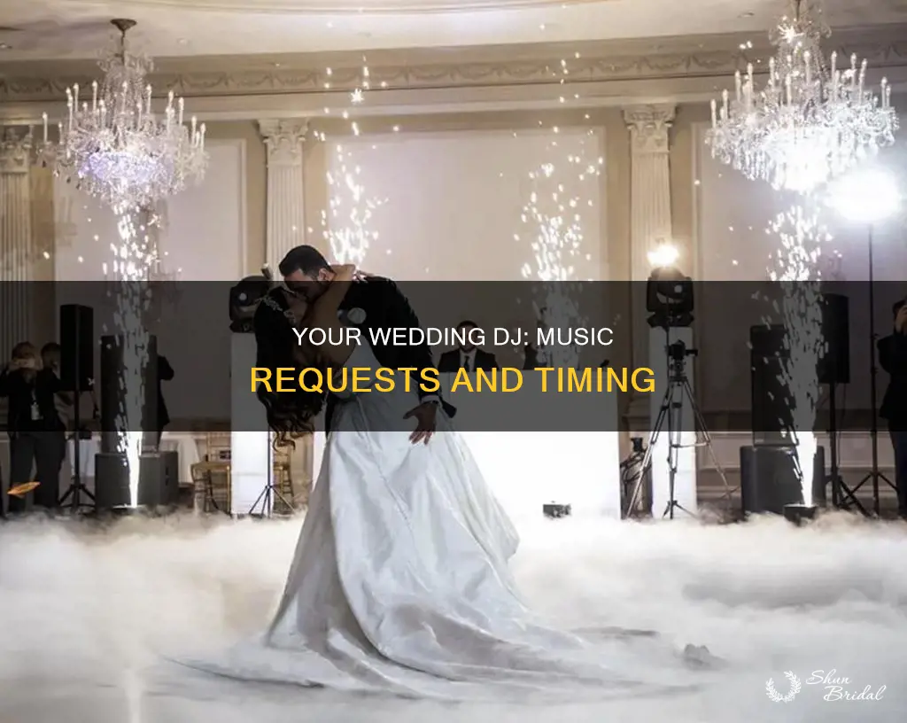 when should you give wedding dj your songs