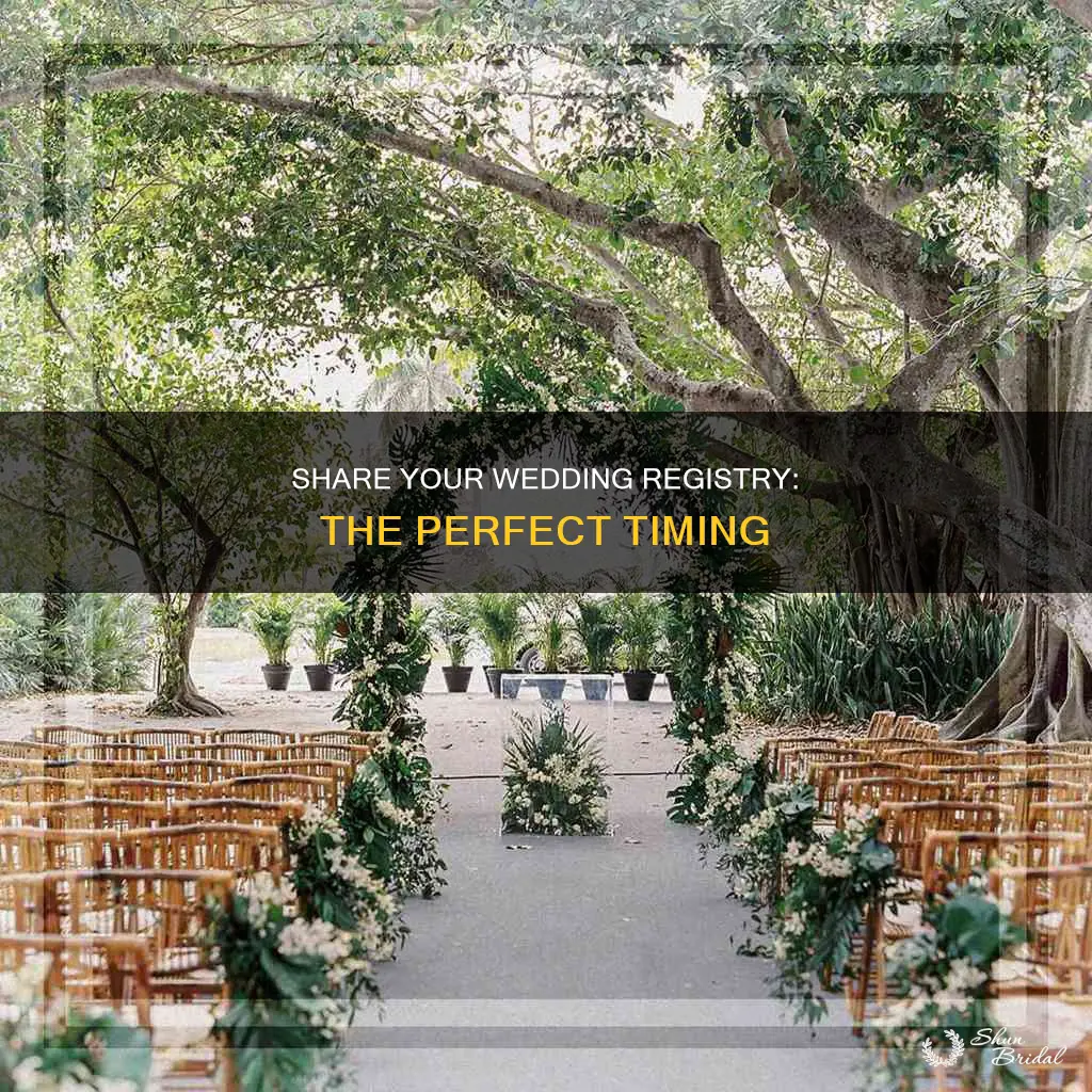 when should you share your wedding registry