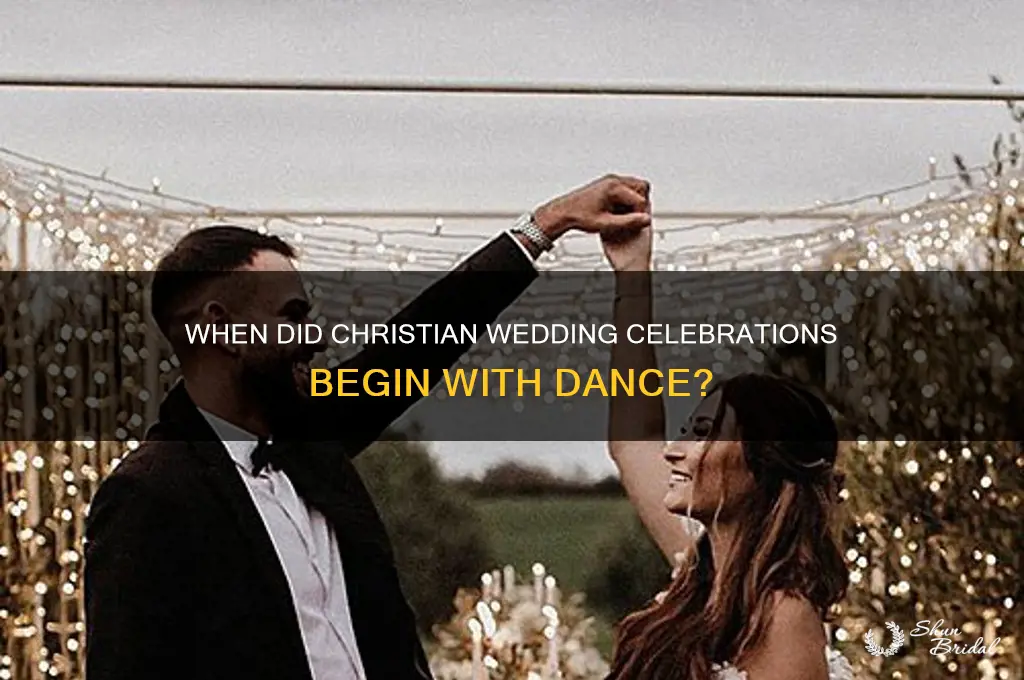 when sid people furst start dancing at christian weddings