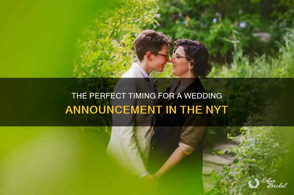 when submit new york times wedding announcement