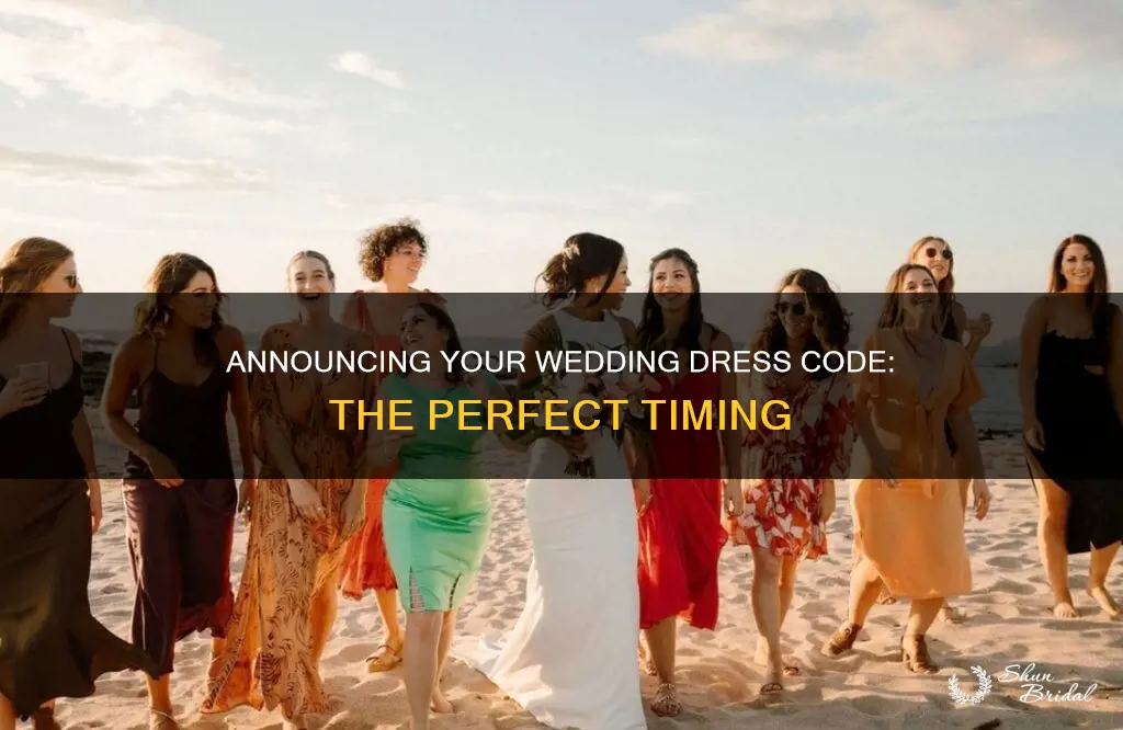 when to announce wedding dress code