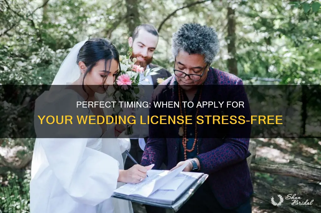 when to apply for wedding license