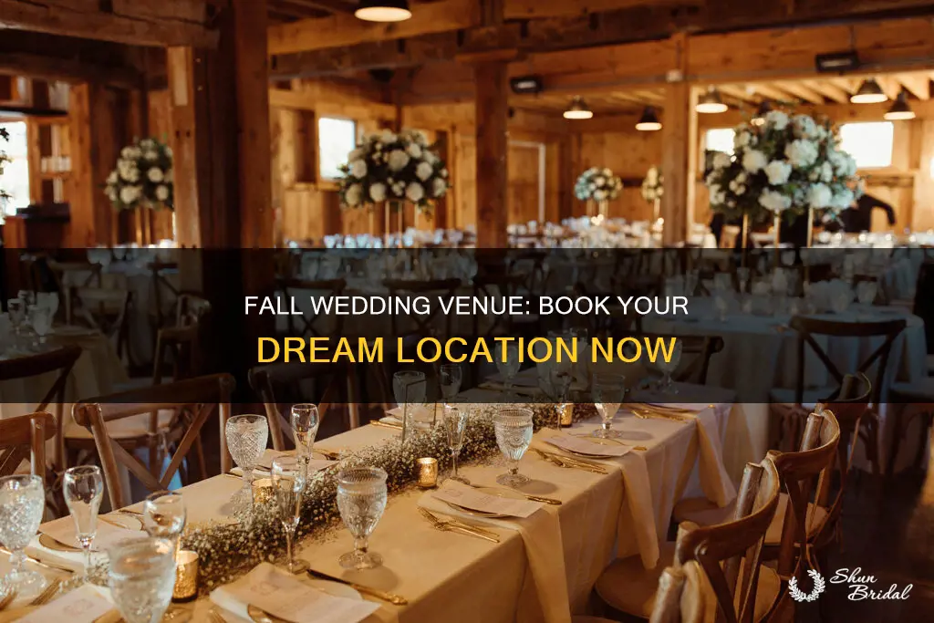 when to book a fall wedding venue
