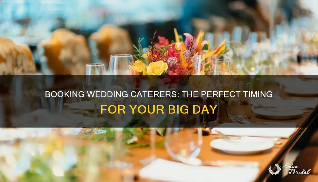 when to book wedding caterer