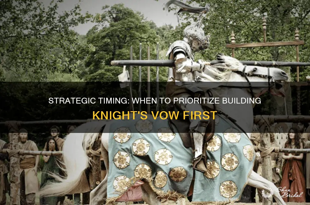 when to build knight vow first