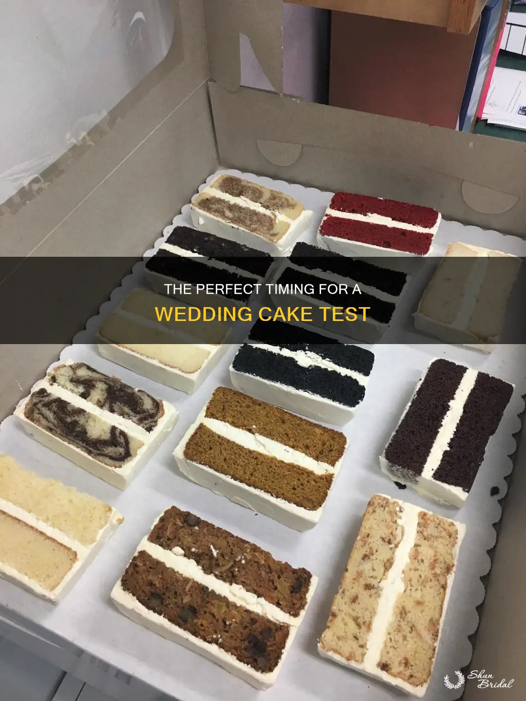 when to cake test for wedding