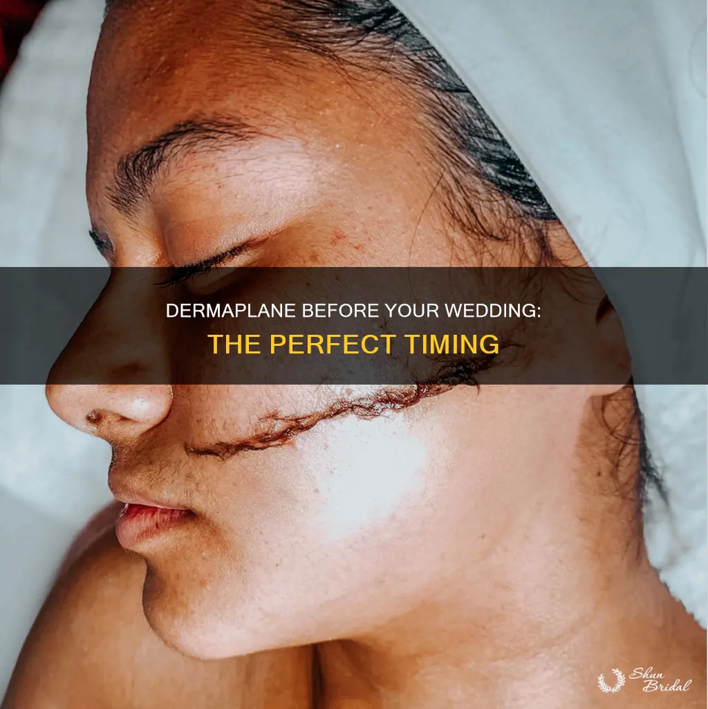 when to dermaplane before wedding