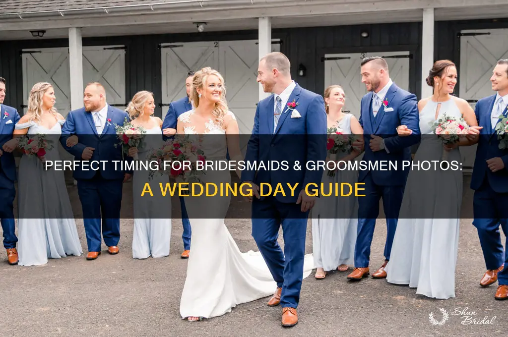 when to do bridesmaids groomsmen photos