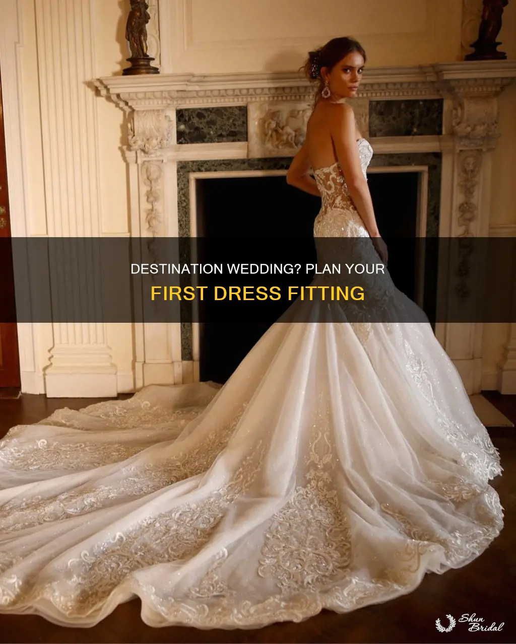 when to do first wedding dress fitting far away