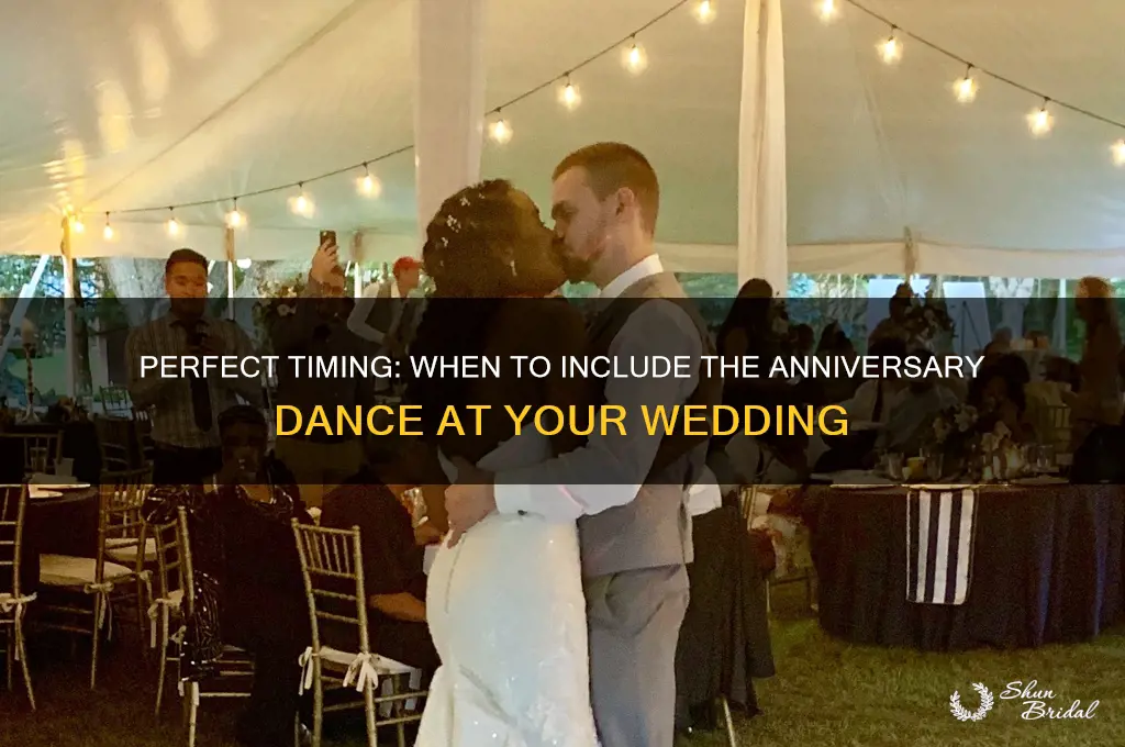 when to do the anniversary dance at a wedding