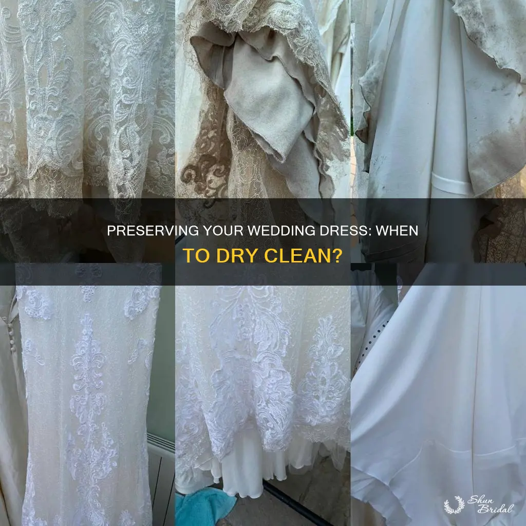 when to dry clean wedding dress