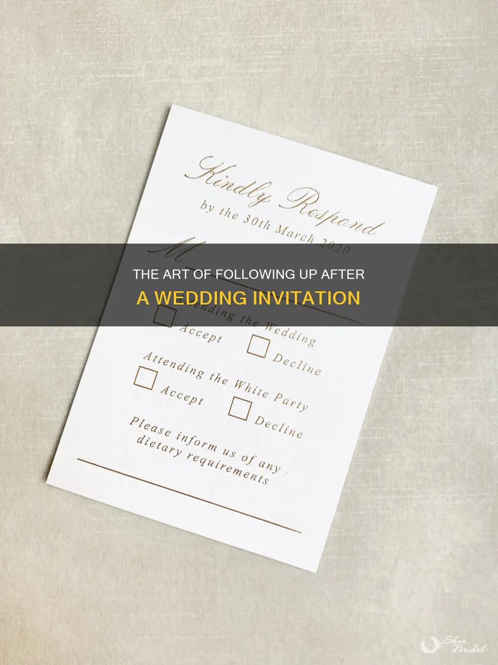 when to follow up after invitation wedding