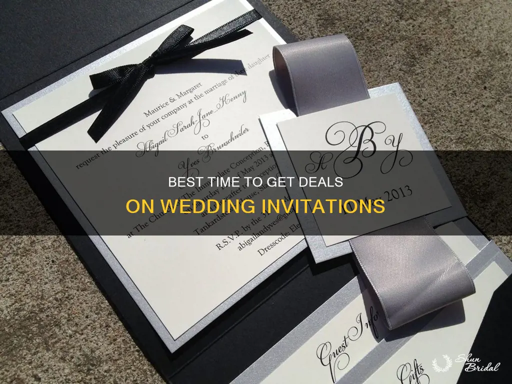 when to get deals on wedding invitations