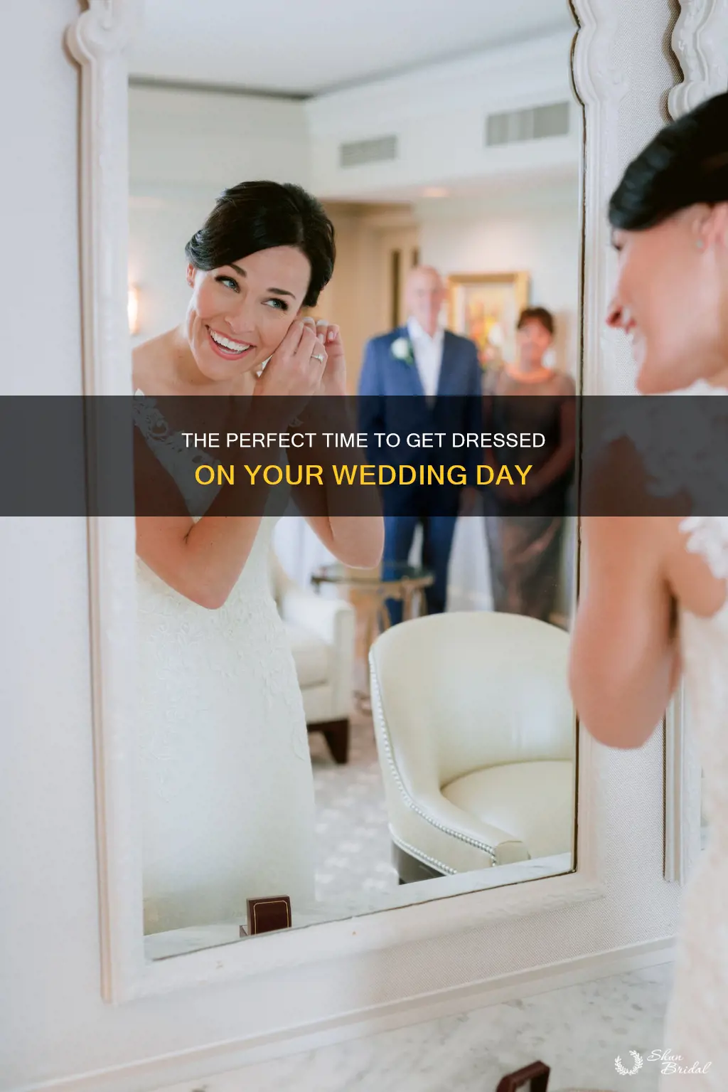 when to get dressed on the wedding day