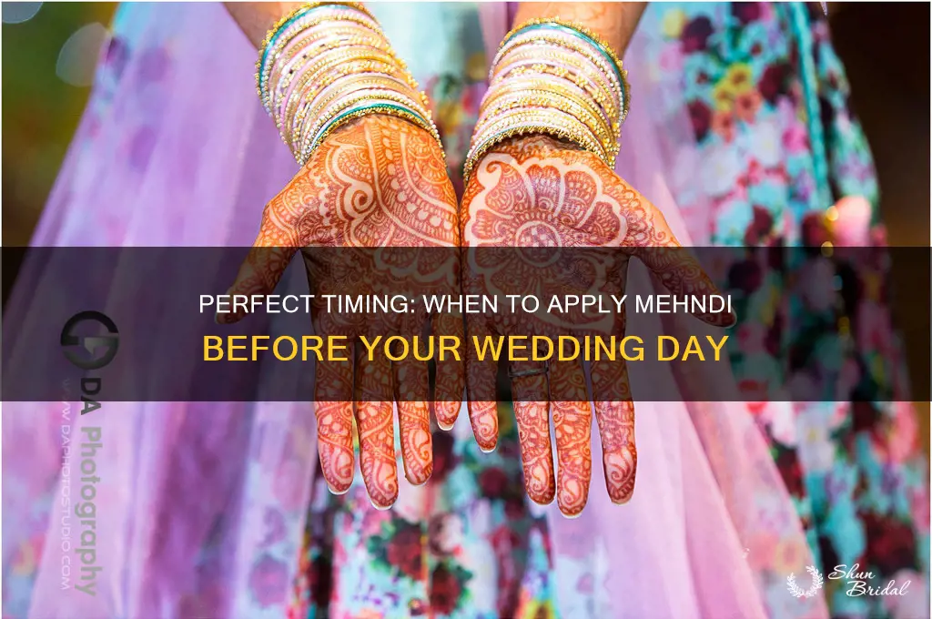 when to get mendi done before wedding day