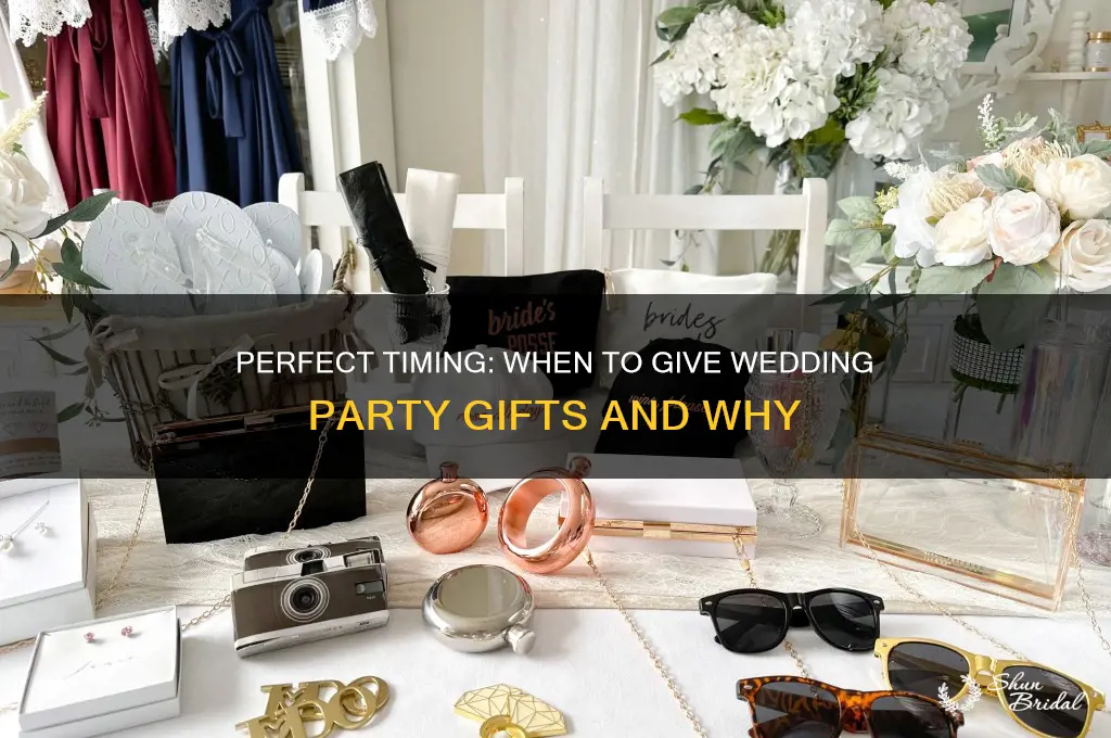 when to give wedding party presents