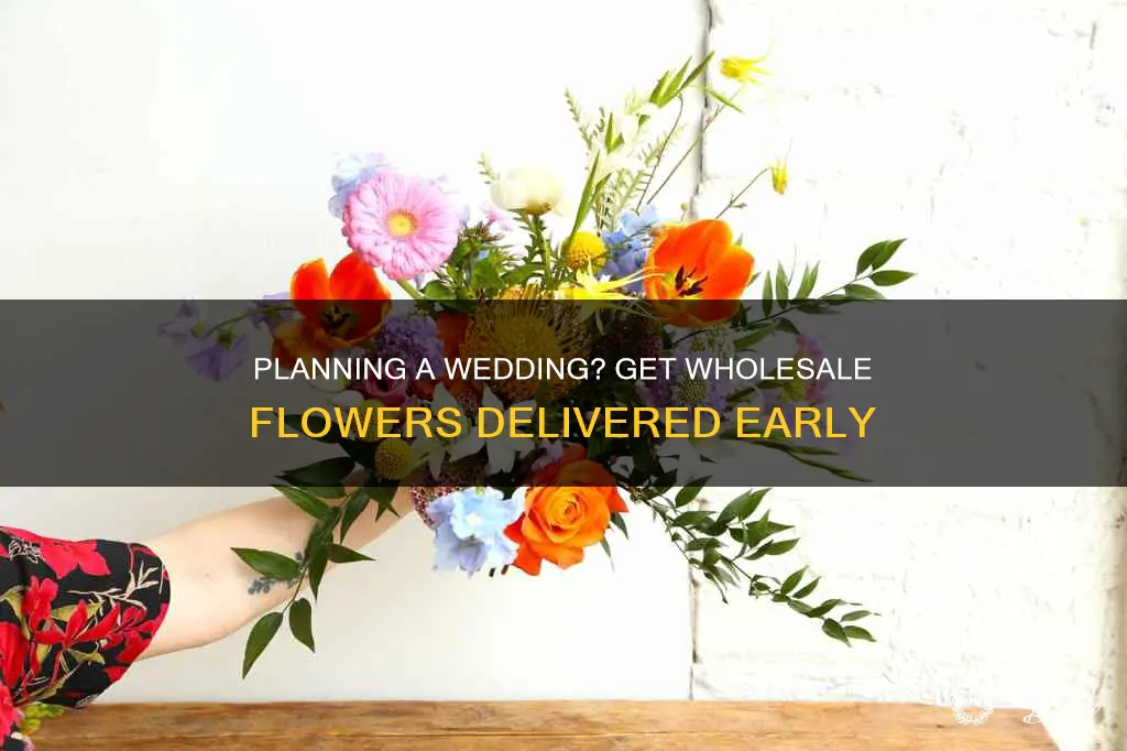when to have wholesale wedding flowers delivered